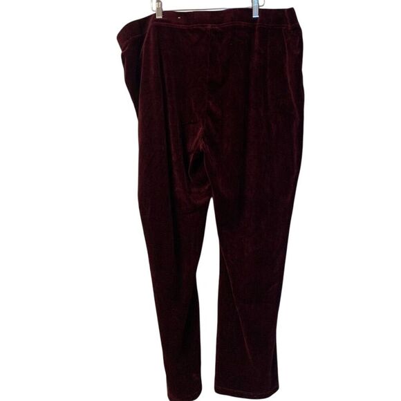 Chico’s Plus Size Women's Burgundy Straight Leg Pants Size 4 Casual Solid - Picture 3 of 7